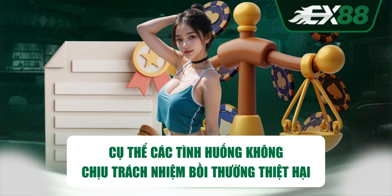 Cụ thể các tình huống không chịu trách nhiệm bồi thường thiệt hại